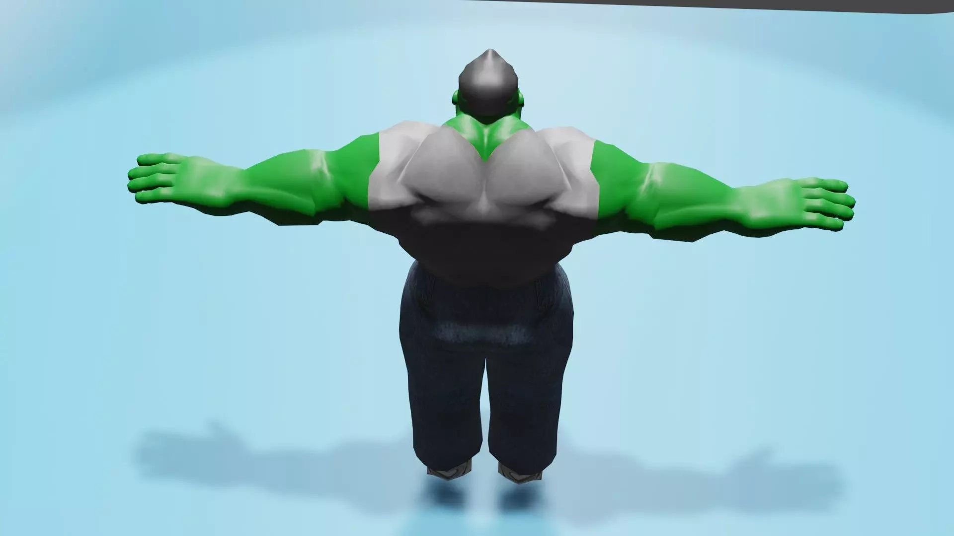 Hulk Low Poly Rigged Low-poly 3D model