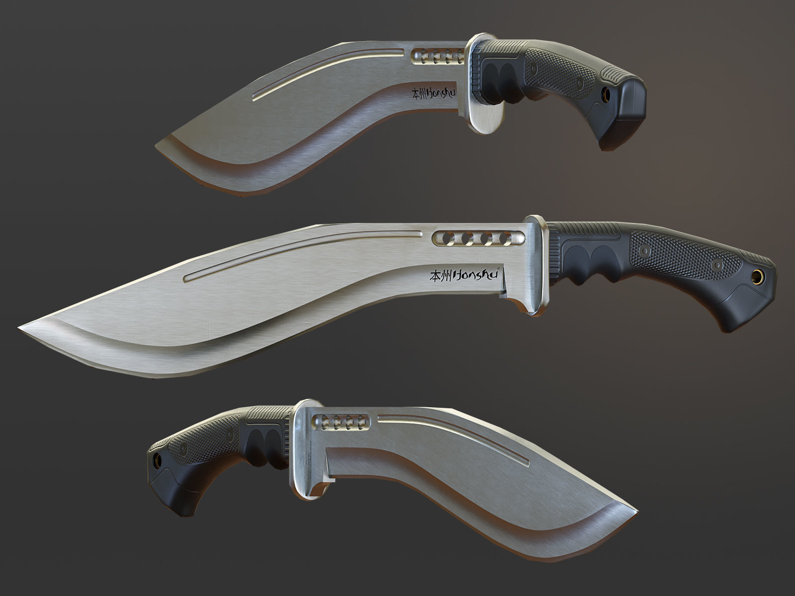 Kukri Knives Pack 3D Model Collection_7