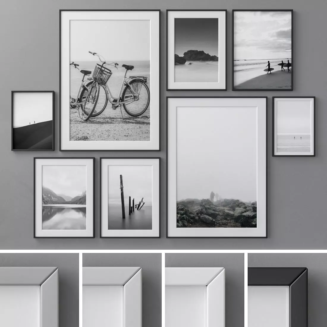 Photo Frames Set  114 3D model_0