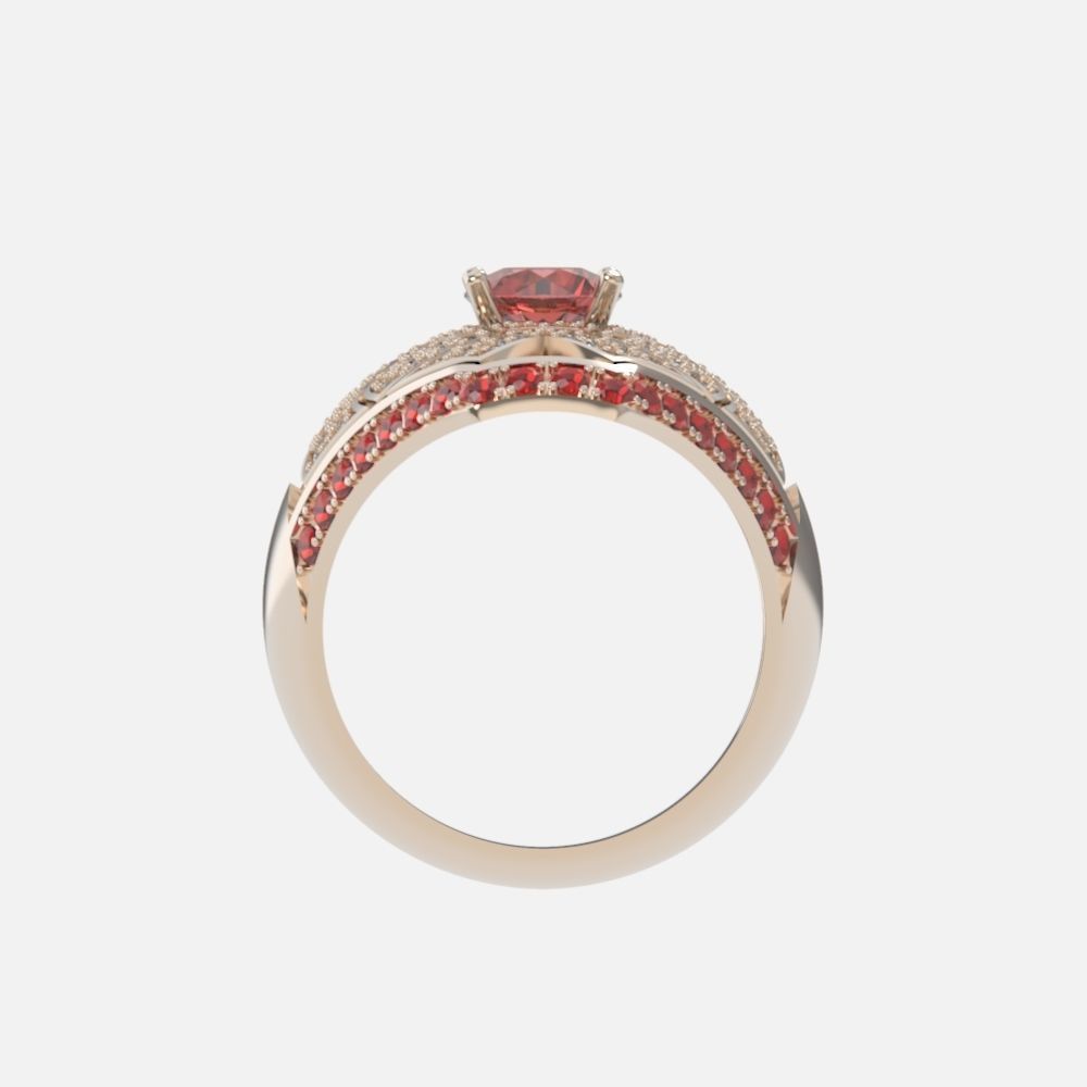 vintage ancient royal heart ring wide and big 603 3D print model_19