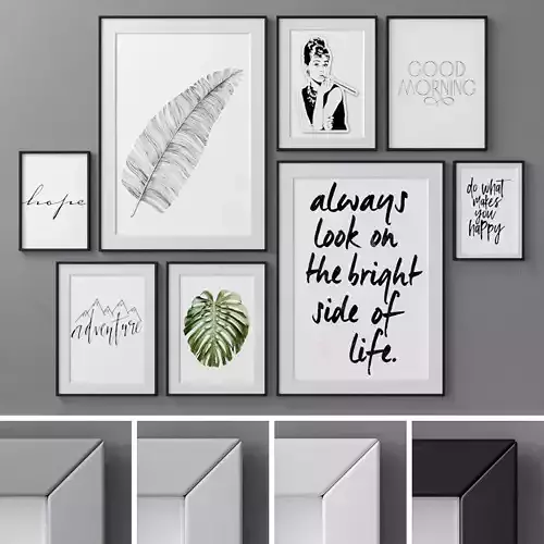 Photo Frames Set  119 3D model