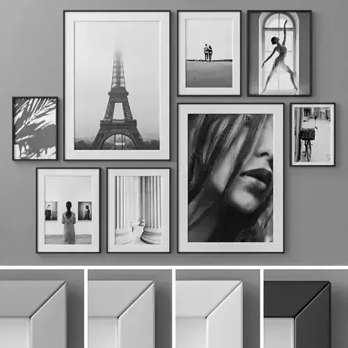 Photo Frames Set  124 3D model