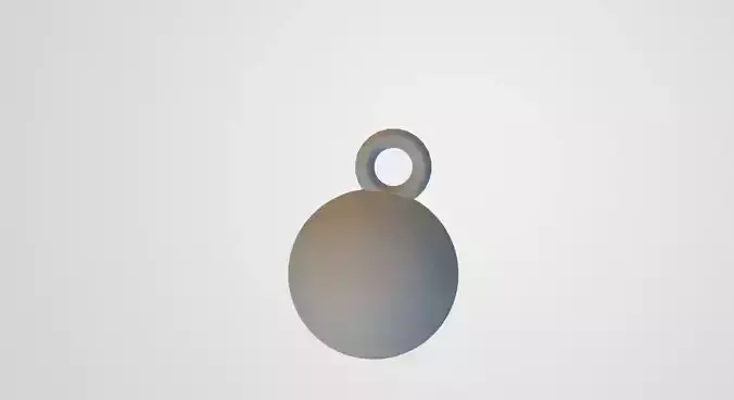 Round Ball Key Fob 3D print model