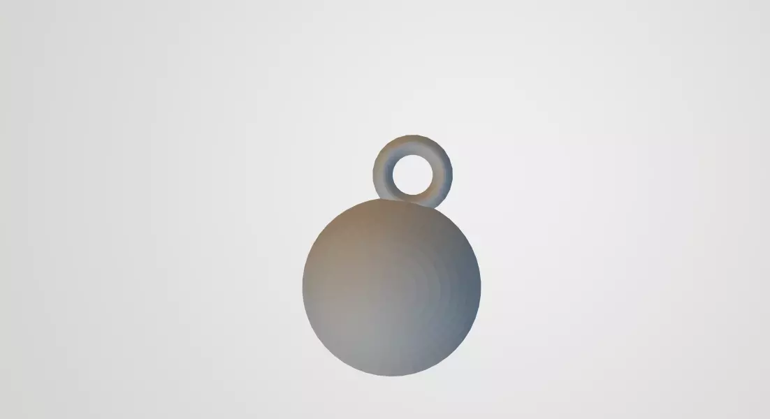 Round Ball Key Fob 3D print model