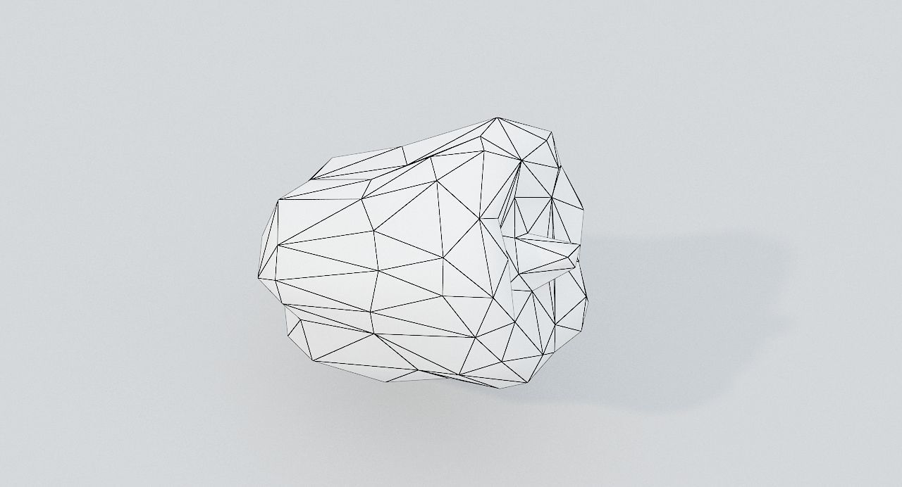 Wooden crate and red peppers Low-poly 3D model_6