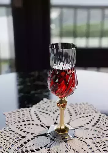 Vintage wine glass