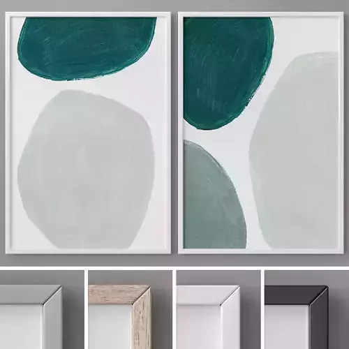 Photo Frames Set  132 3D model