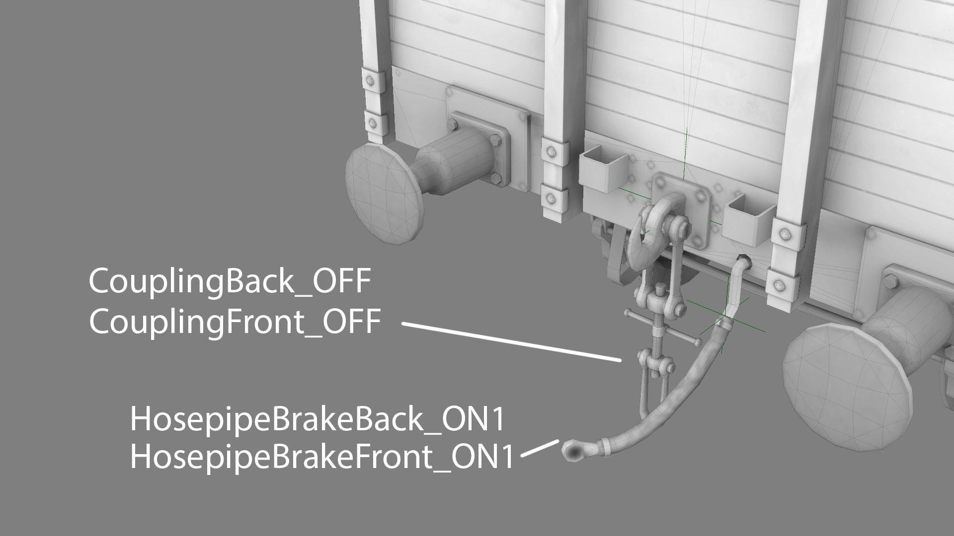 Railway Covered Goods Wagon 18T with six liveries 3D Model Collection_12