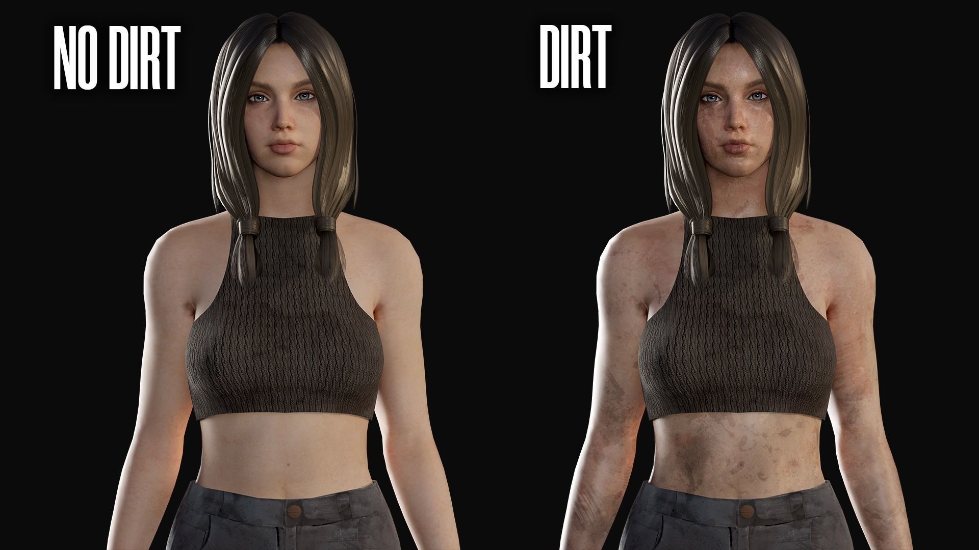 Survival Girl - Game Ready Low-poly 3D model_13