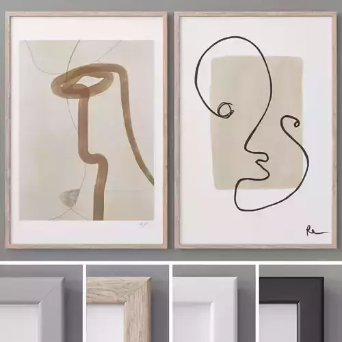 Photo Frames Set  146 3D model