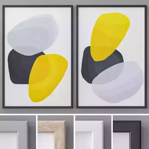 Photo Frames Set  148 3D model