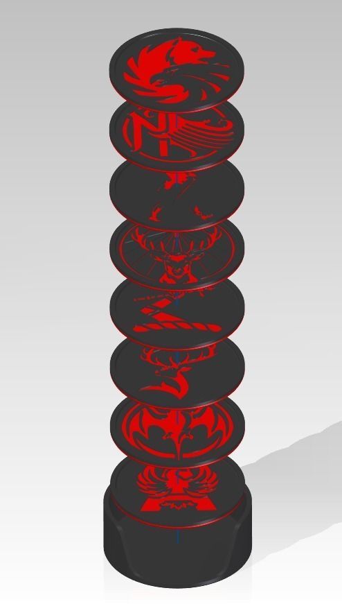 Liquor Coasters set 3D print model_1