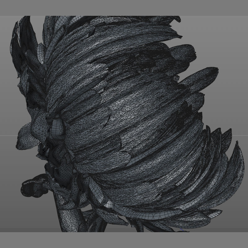 Artistic flower 3D model_4