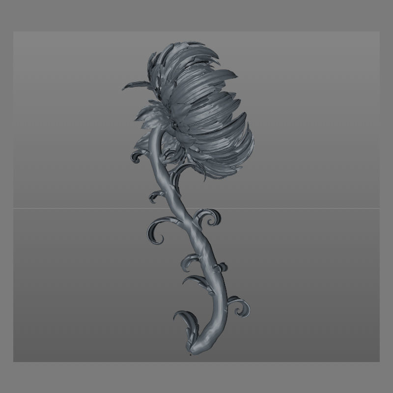 Artistic flower 3D model_1