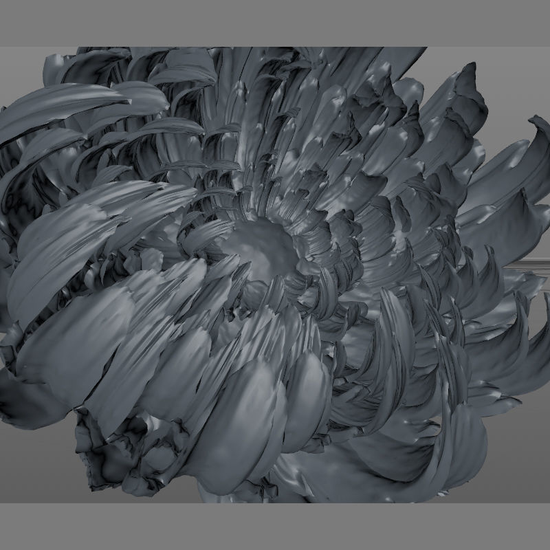 Artistic flower 3D model_3