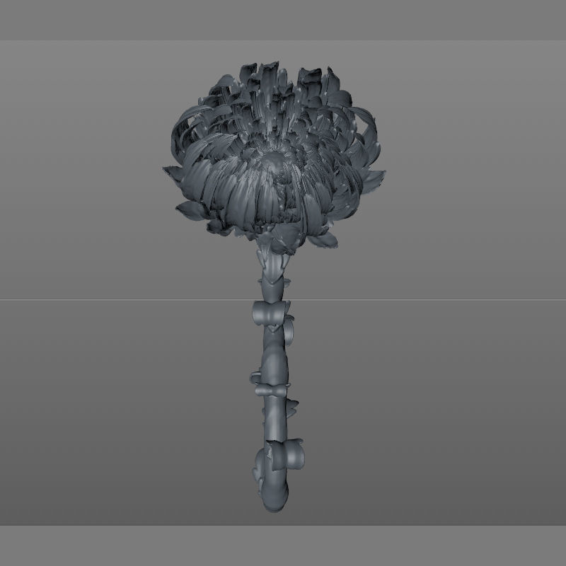 Artistic flower 3D model_2