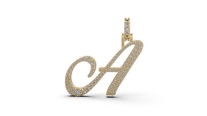 Initial Letters Pendant A 3D print model