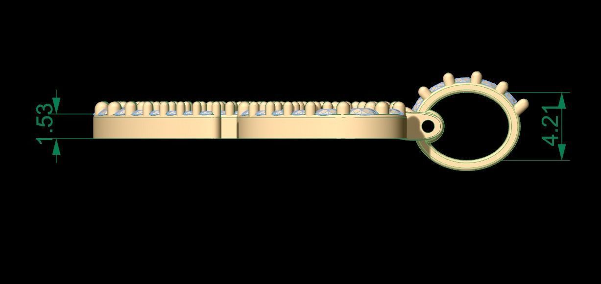 Initial Letters Pendant C 3D print model_12