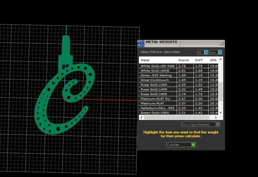 Initial Letters Pendant C 3D print model_14