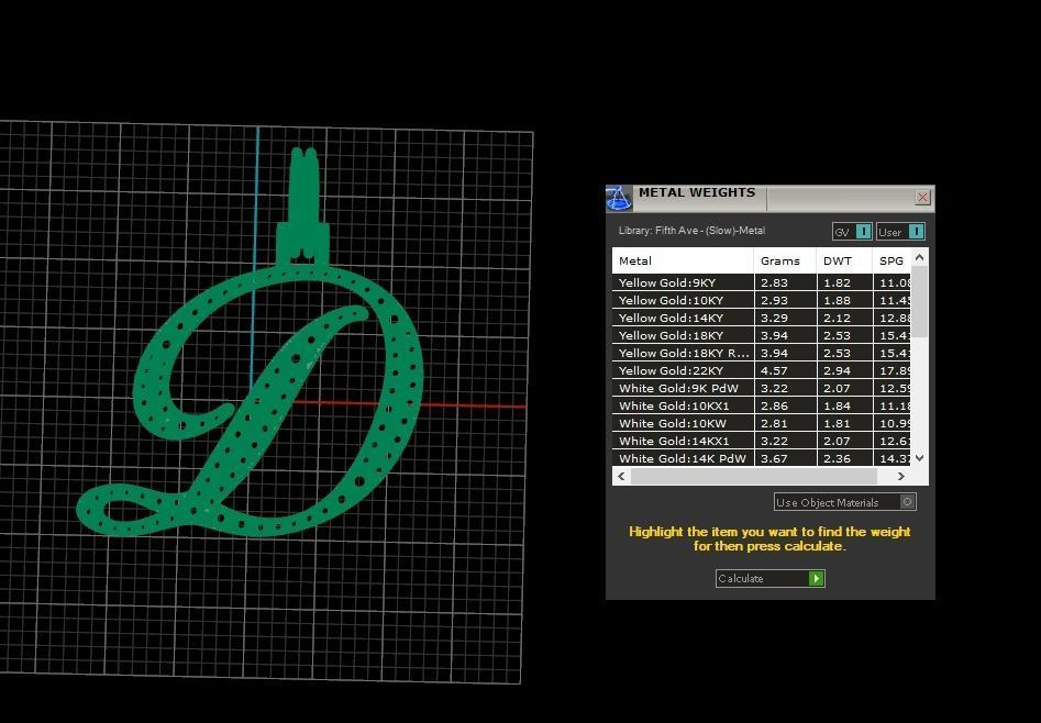 Initial Letters Pendant D 3D print model_9
