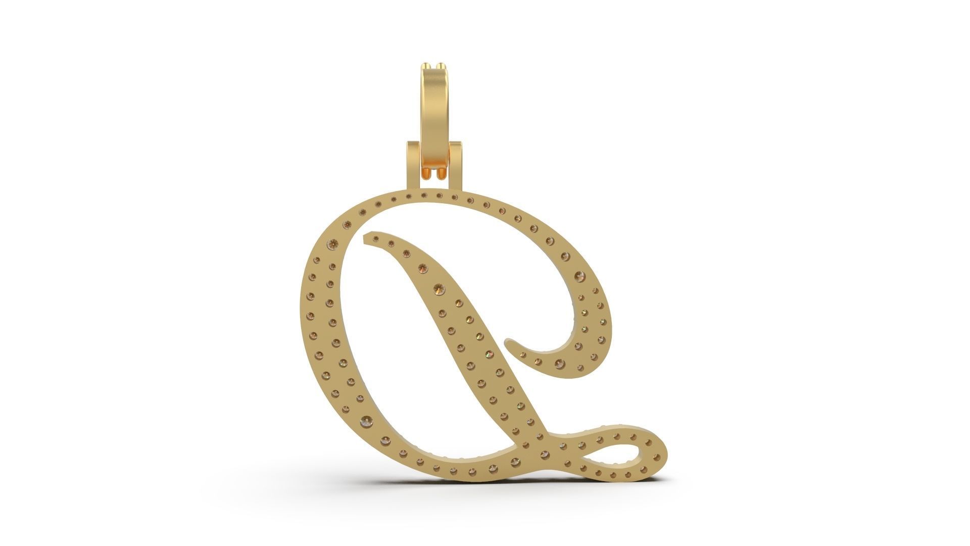 Initial Letters Pendant D 3D print model_6