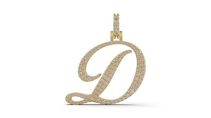 Initial Letters Pendant D 3D print model