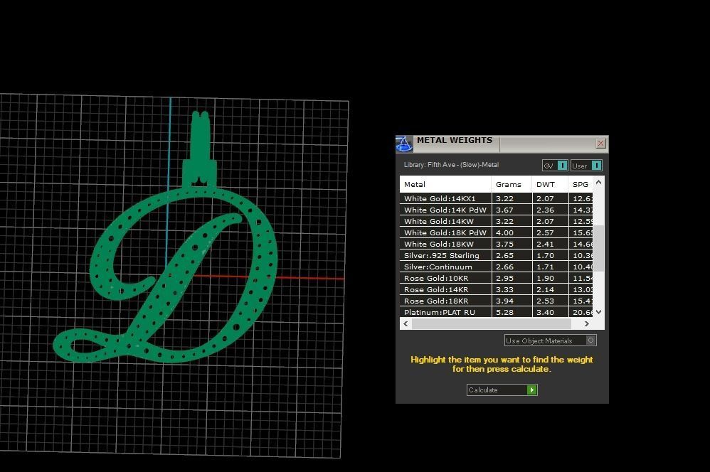 Initial Letters Pendant D 3D print model_10