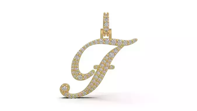 Initial Letters Pendant F 3D print model