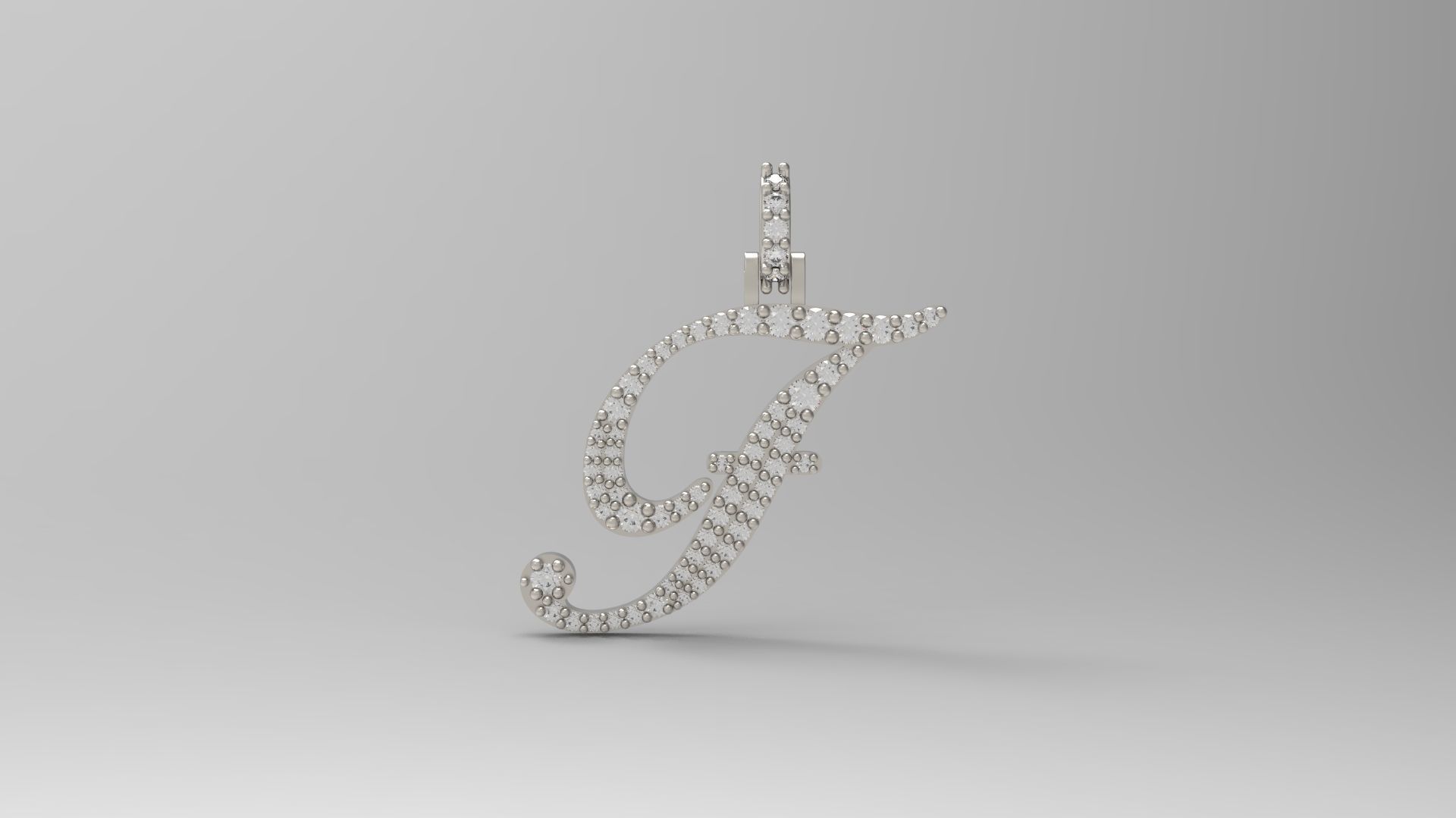 Initial Letters Pendant F 3D print model_1