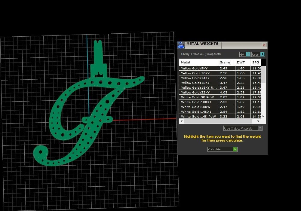 Initial Letters Pendant F 3D print model_8