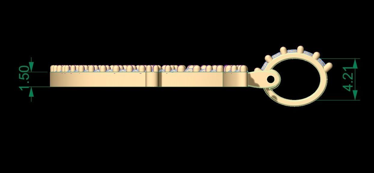 Initial Letters Pendant F 3D print model_12