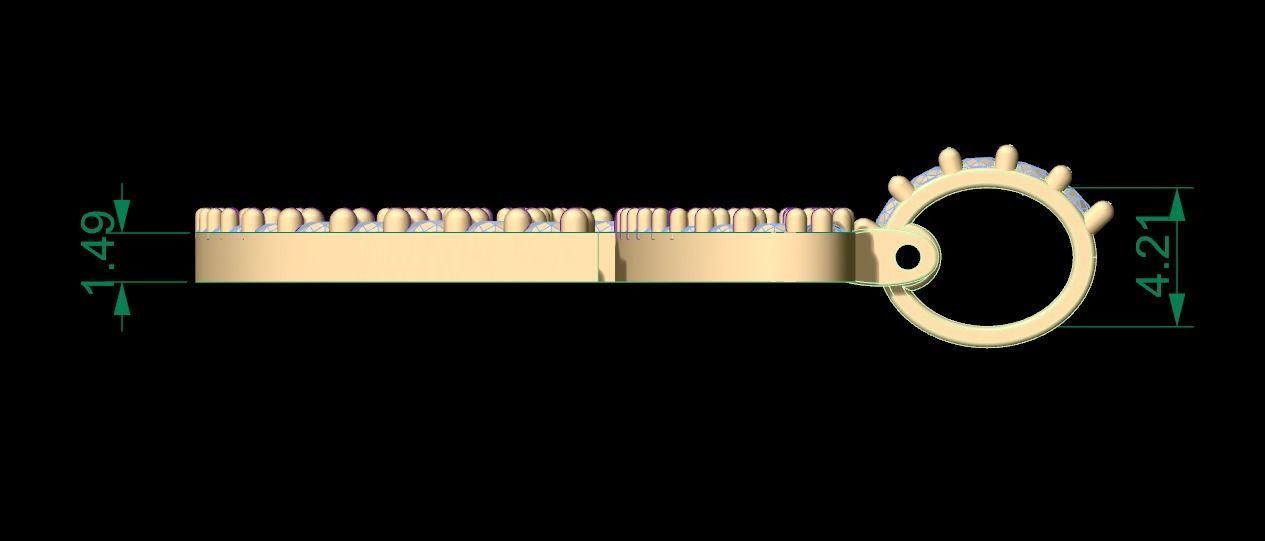 Initial Letters Pendant G 3D print model_10