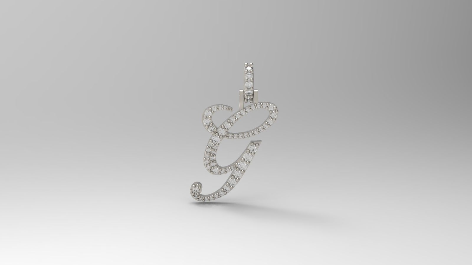 Initial Letters Pendant G 3D print model_1