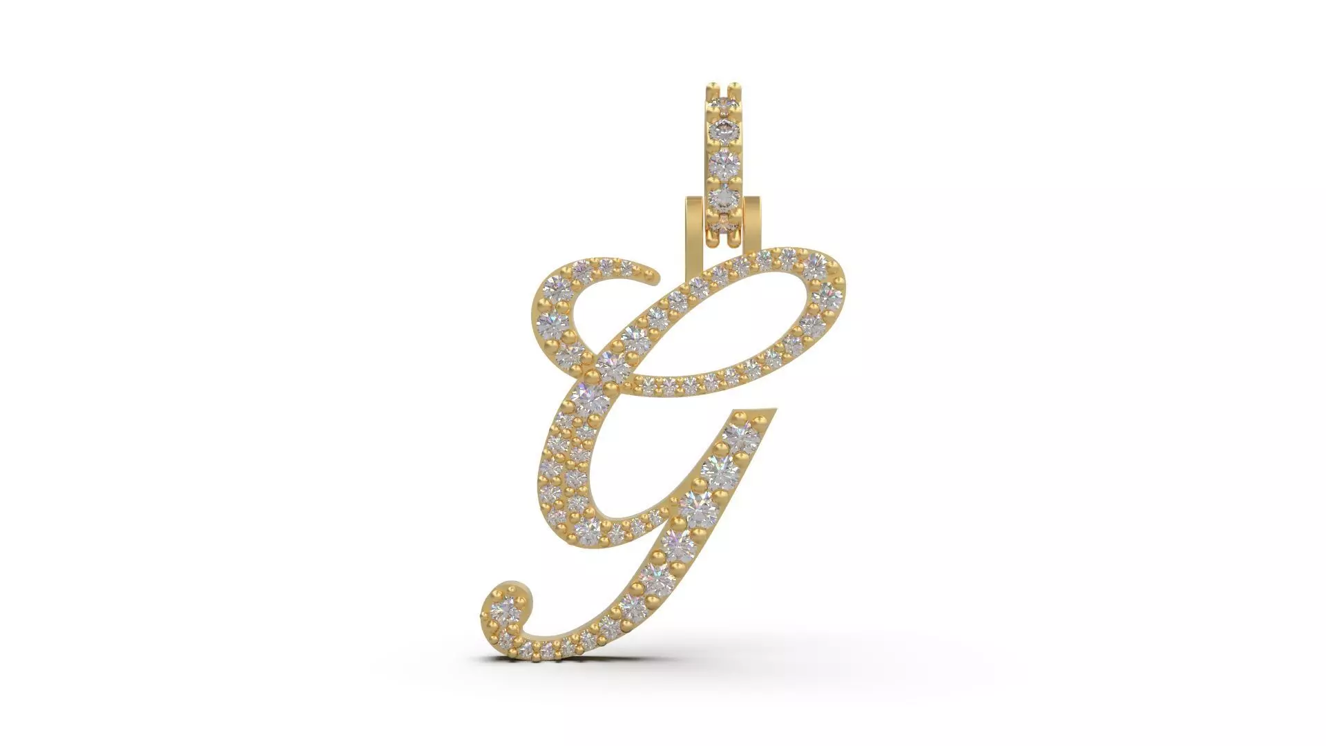 Initial Letters Pendant G 3D print model_0