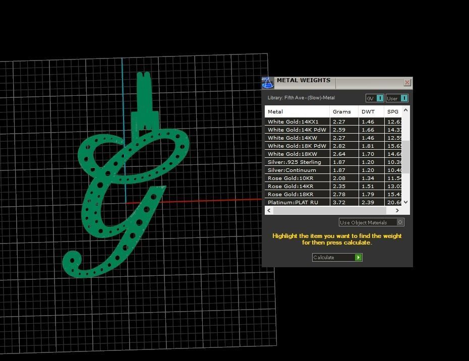 Initial Letters Pendant G 3D print model_8