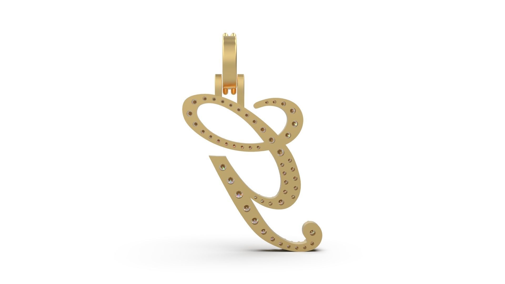 Initial Letters Pendant G 3D print model_6