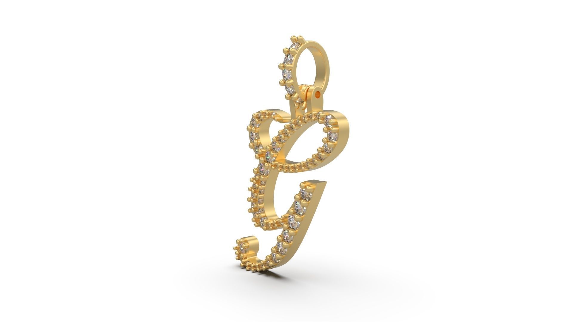 Initial Letters Pendant G 3D print model_3