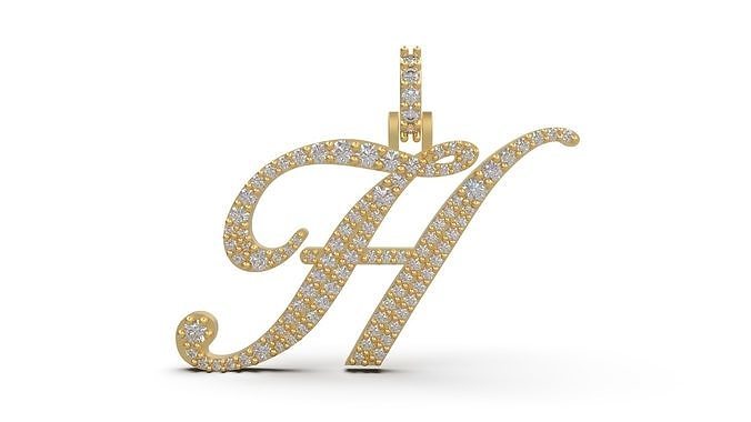 Initial Letters Pendant H 3D print model