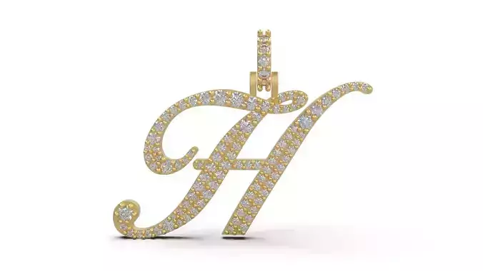 Initial Letters Pendant H 3D print model