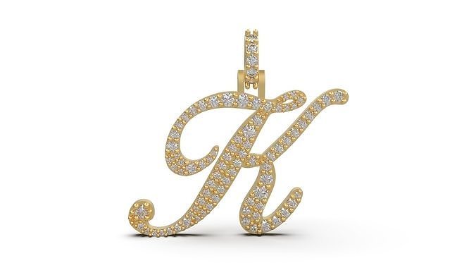 Initial Letters Pendant K 3D print model