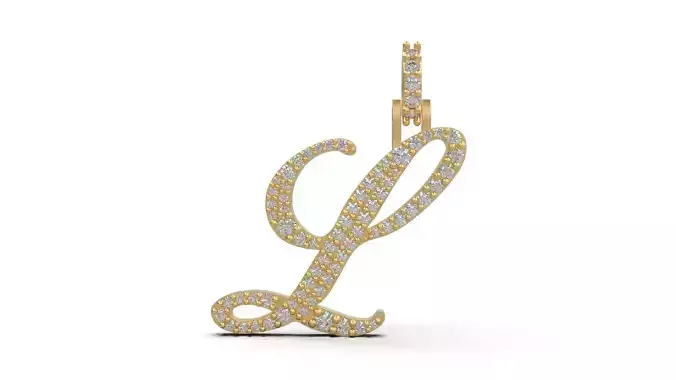 Initial Letters Pendant L 3D print model