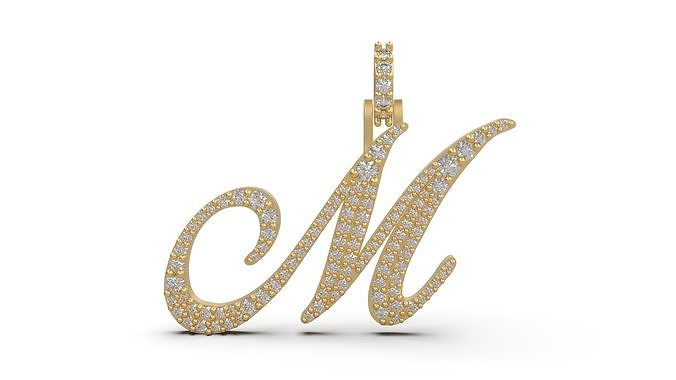 Initial Letters Pendant M 3D print model