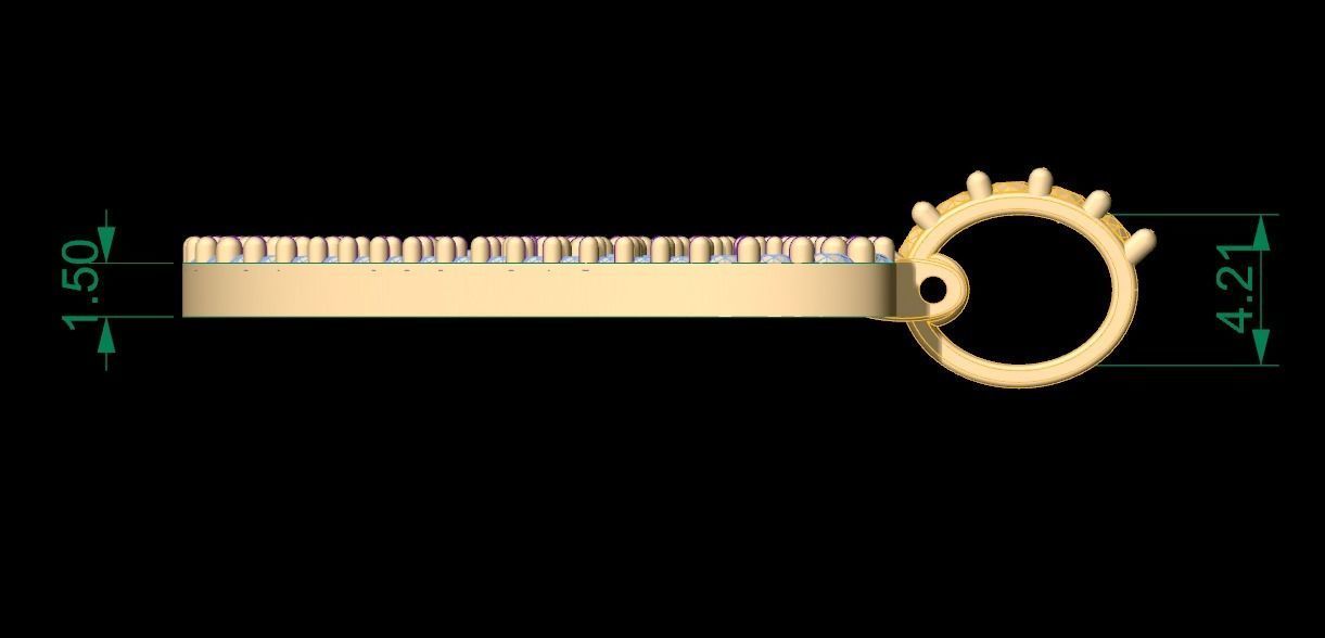 Initial Letters Pendant O 3D print model_11