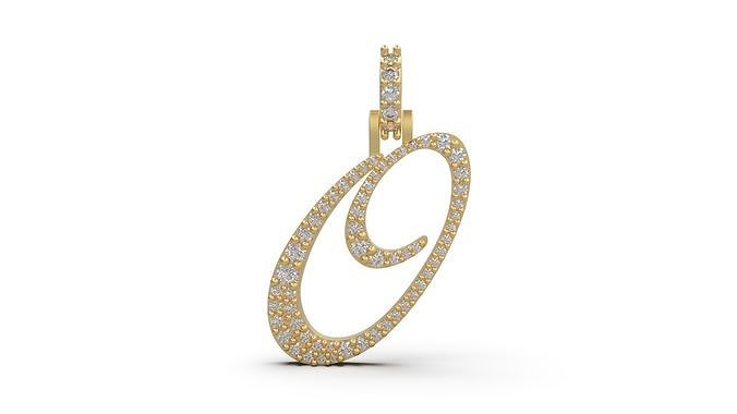 Initial Letters Pendant O 3D print model