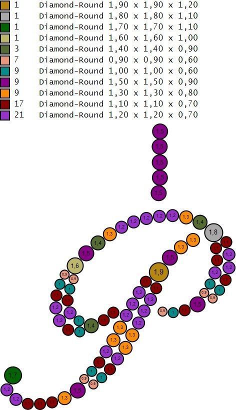 Initial Letters Pendant P 3D print model_11