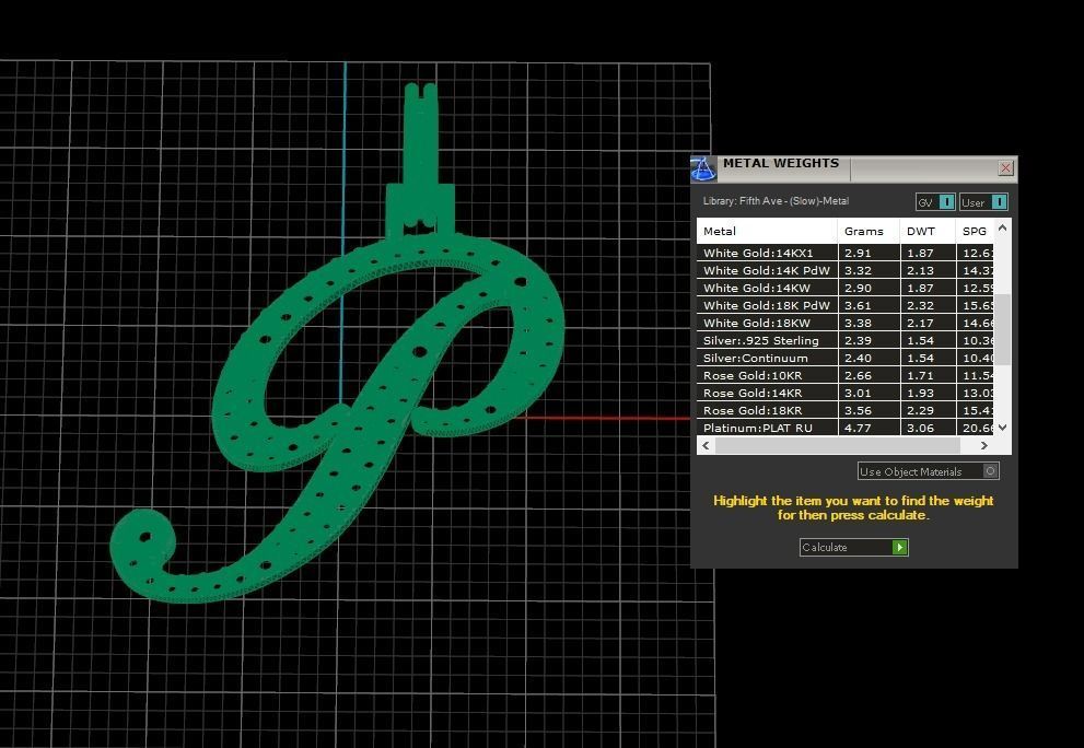 Initial Letters Pendant P 3D print model_10
