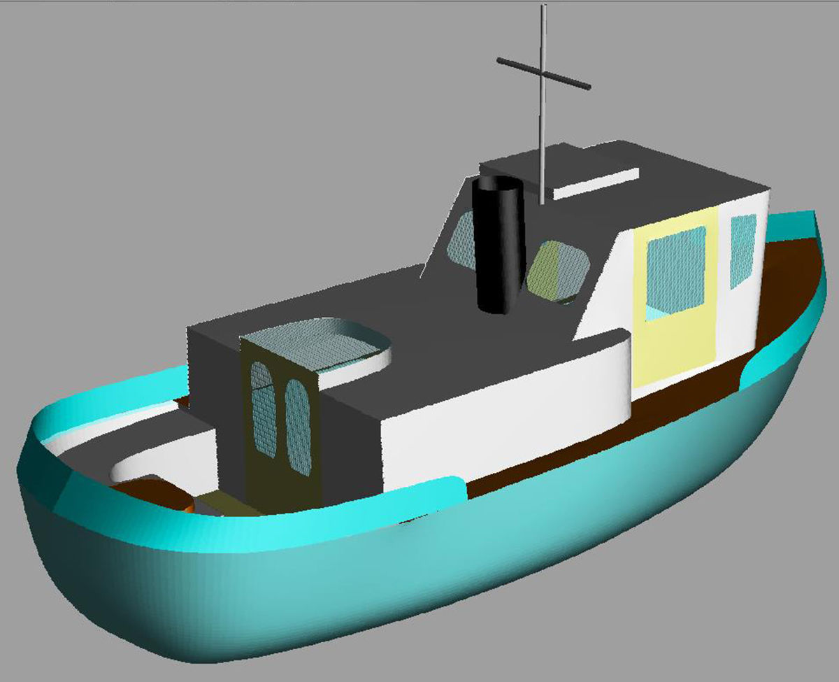 tugboat 3D print model_0