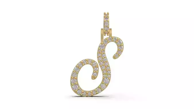 Initial Letters Pendant S 3D print model