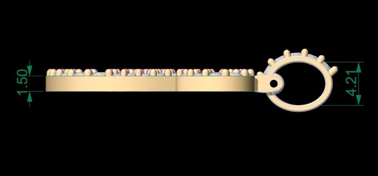 Initial Letters Pendant S 3D print model_10