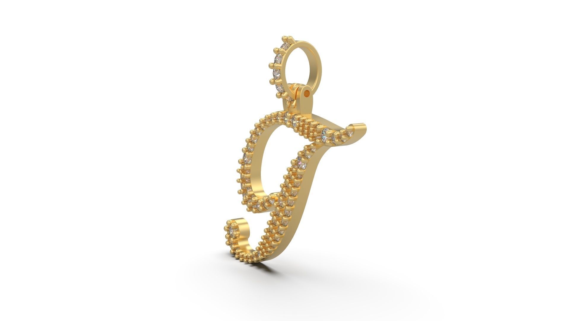 Initial Letters Pendant T 3D print model_3